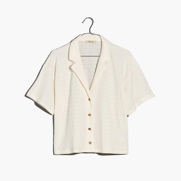 Madewell Tops - Madewell Crinkle-Knit Button-Front Top